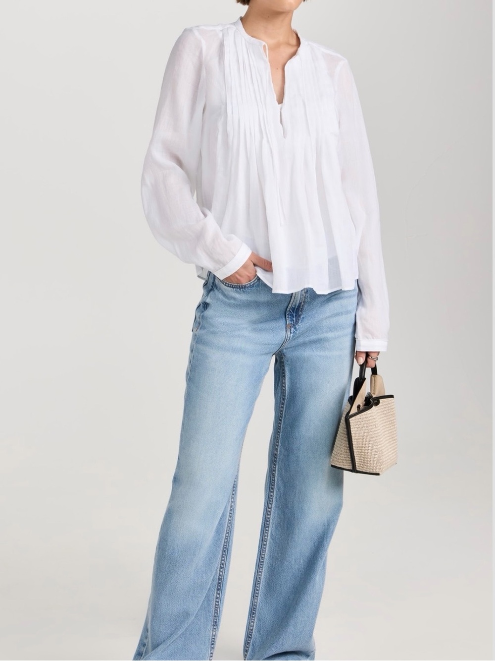 Rag & Bone White Ramie Blouse